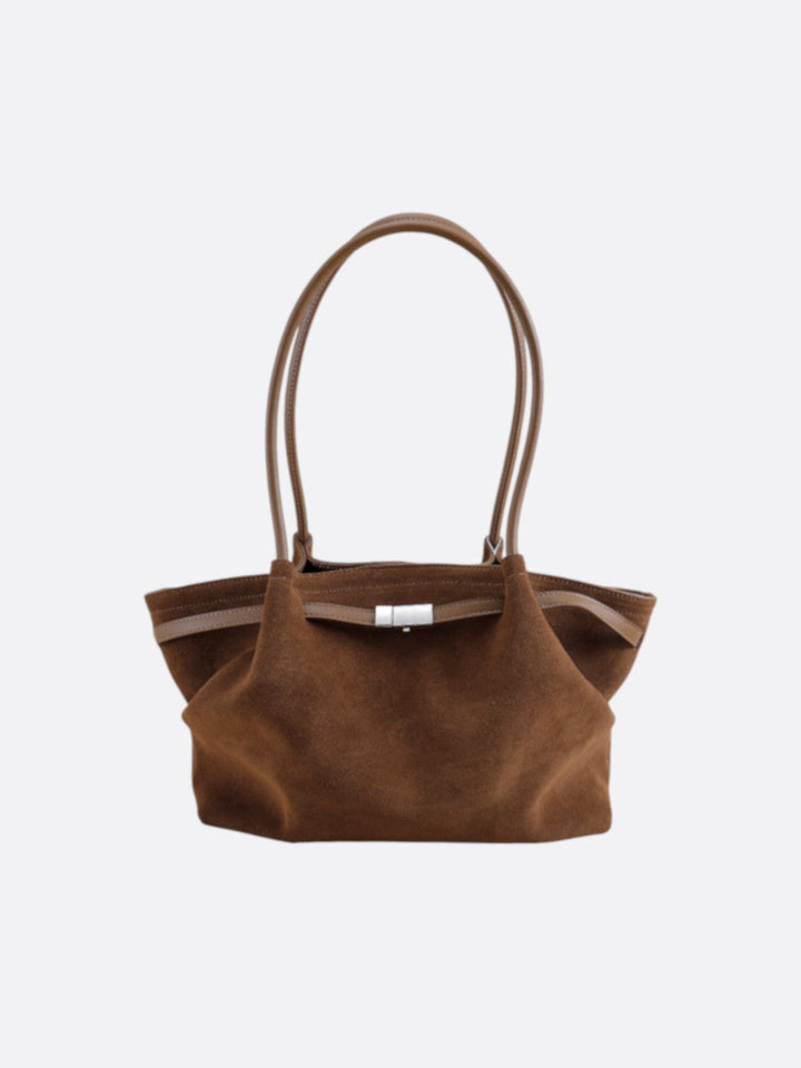 Sac cabas daim souple marron