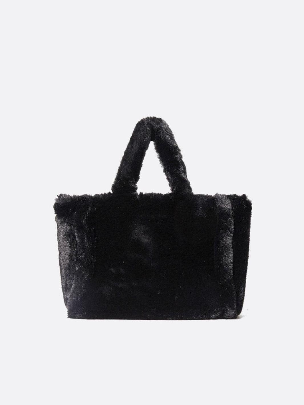 sac cabas noir fausse fourrure