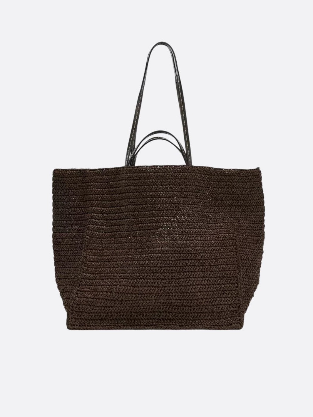 sac cabas raphia noir