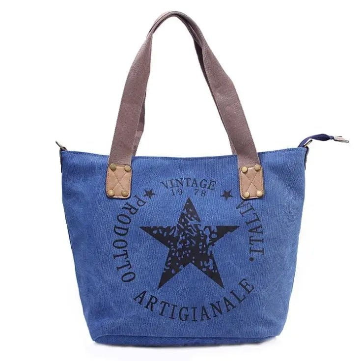 Canvas tote bag with star