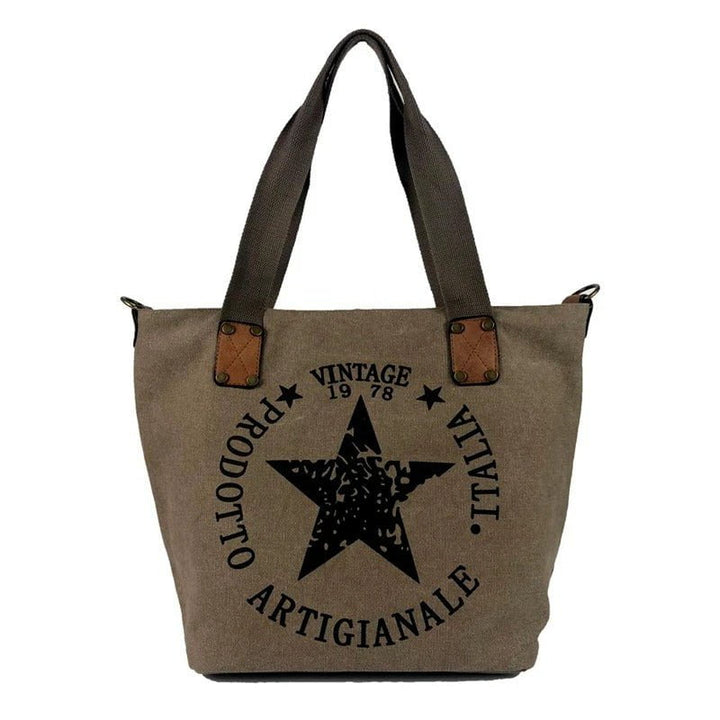 Canvas tote bag with star