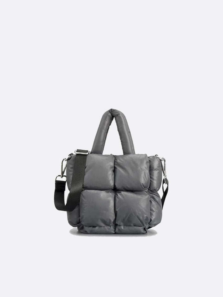 Sac cabas matelassé gris