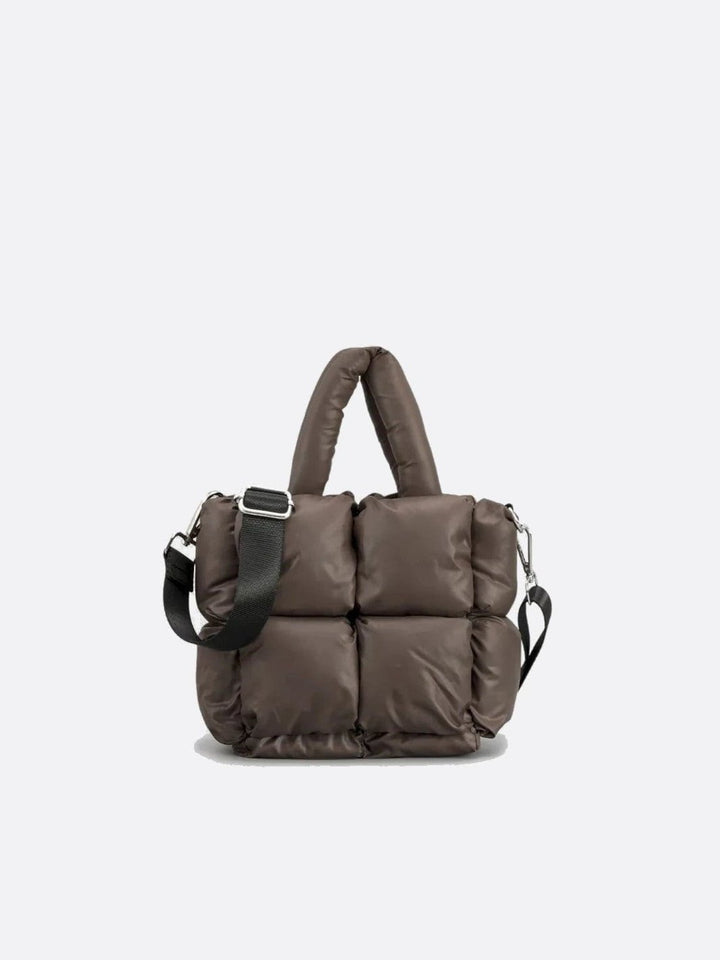 Sac cabas matelassé marron