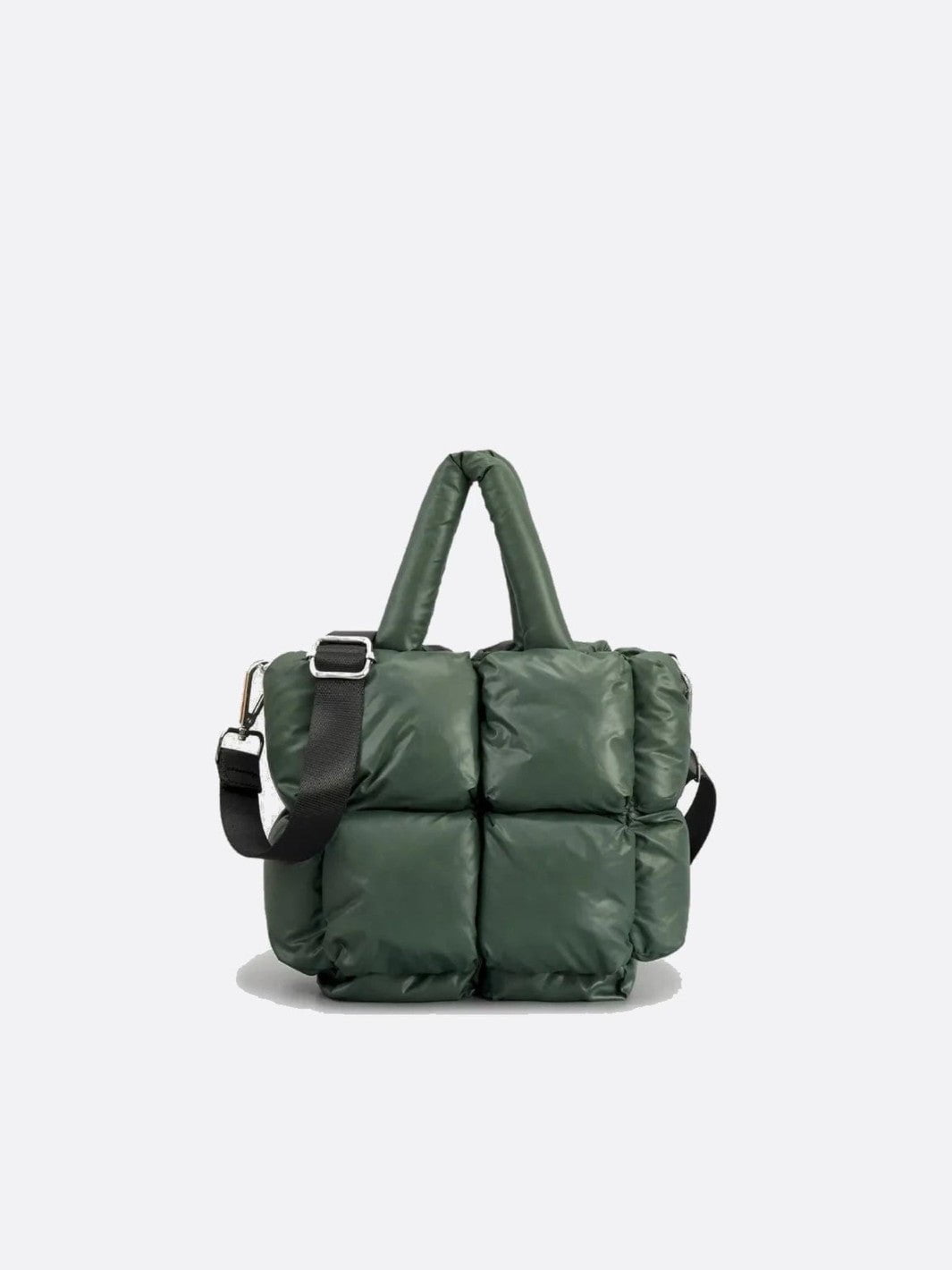 Sac cabas matelassé vert foncé