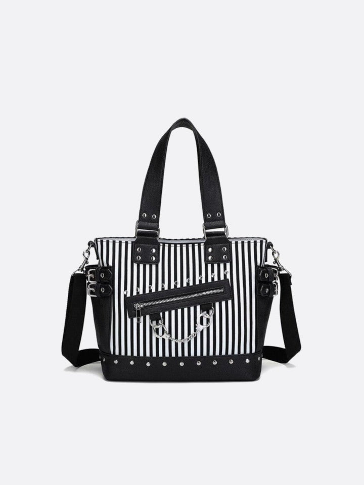 Sac cabas noir et blanc