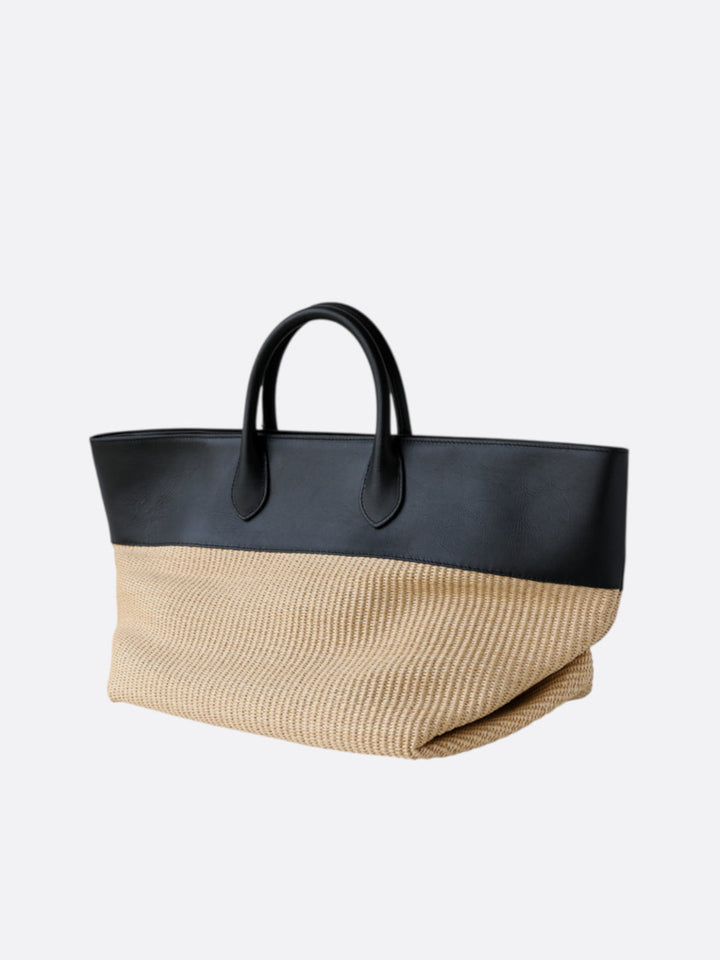 cabas paille et cuir