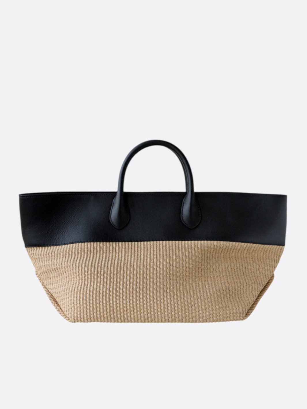 sac cabas paille et cuir