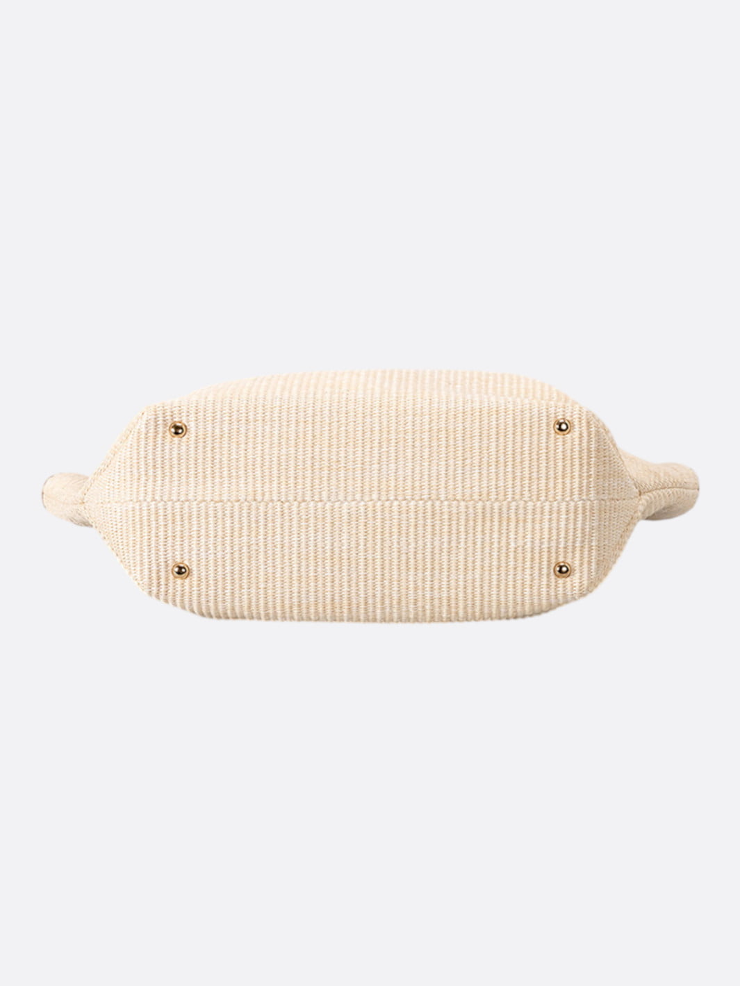 Shopper aus Stroh und camelbraunem Leder <br>Rivage