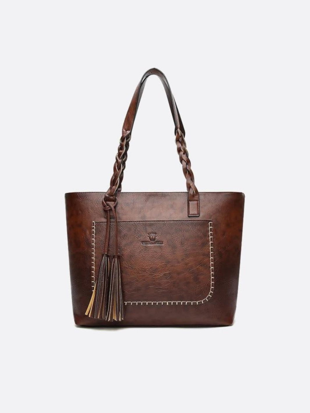 Sac cabas bohème marron