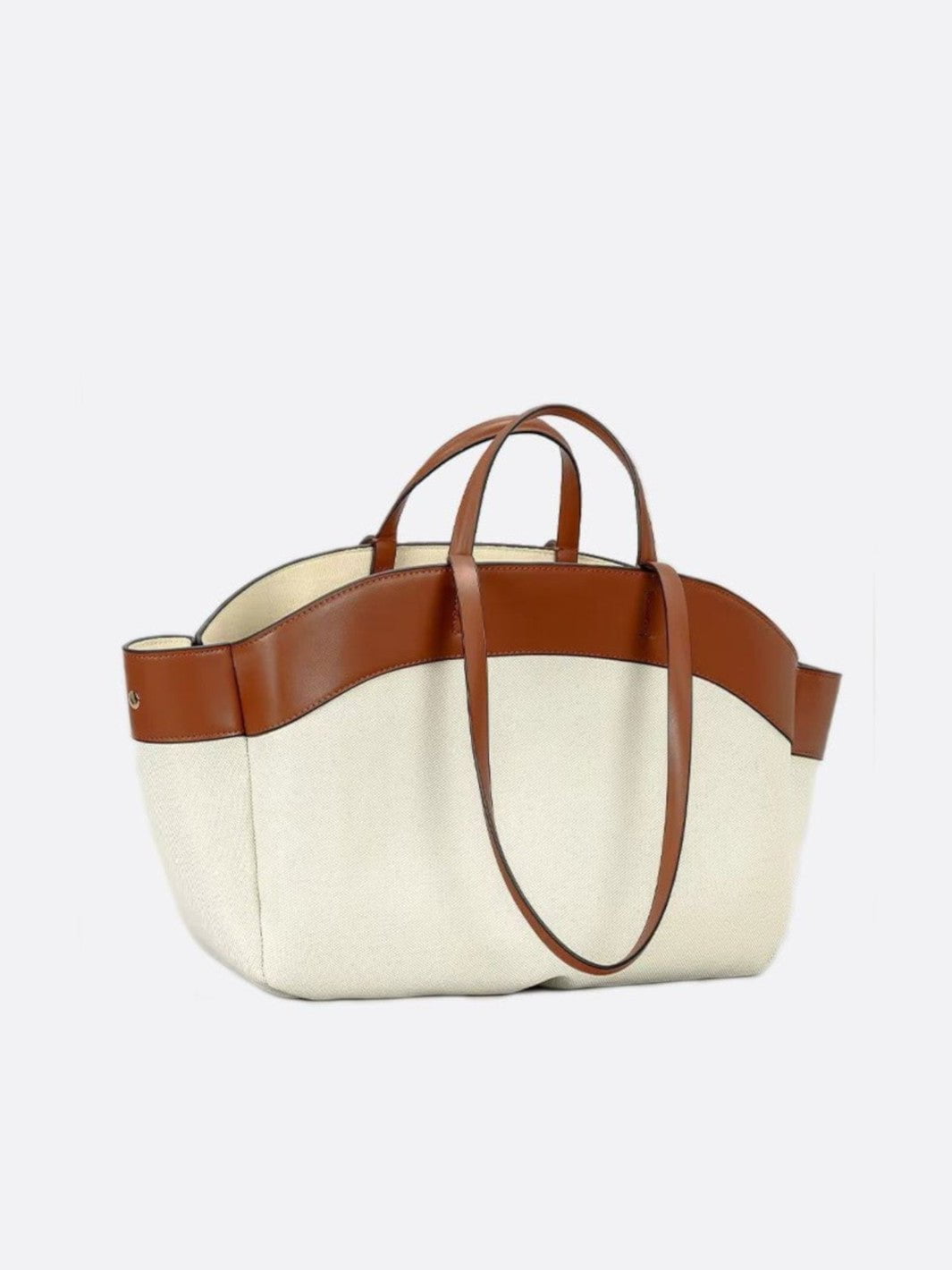 Sac cabas toile et cuir