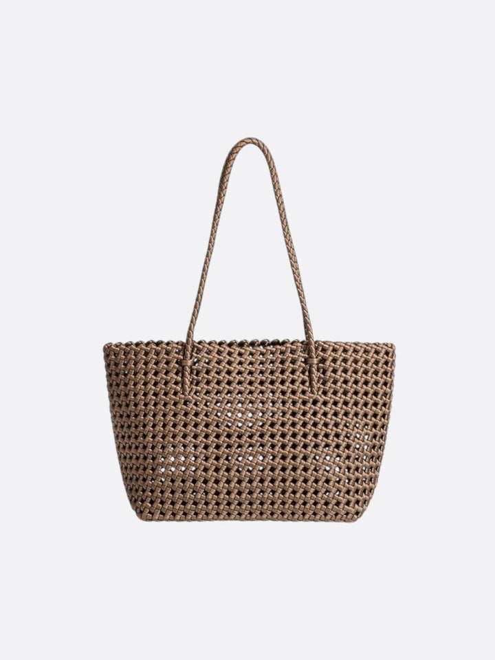 sac cabas tressé marron