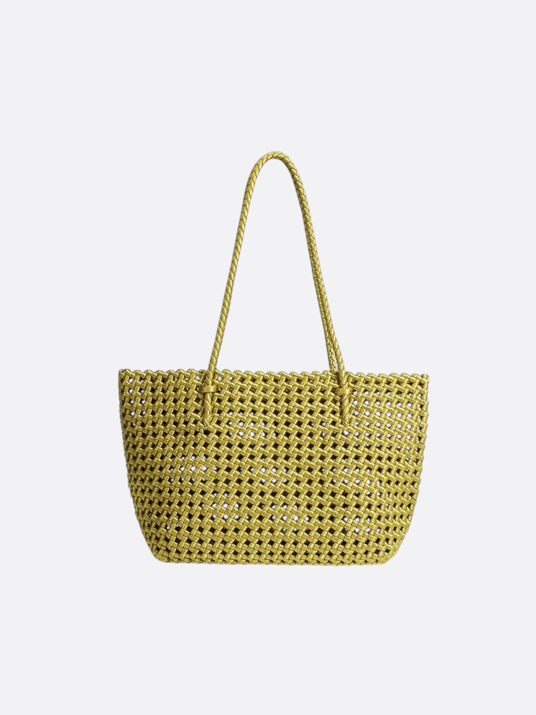 sac cabas tressé jaune