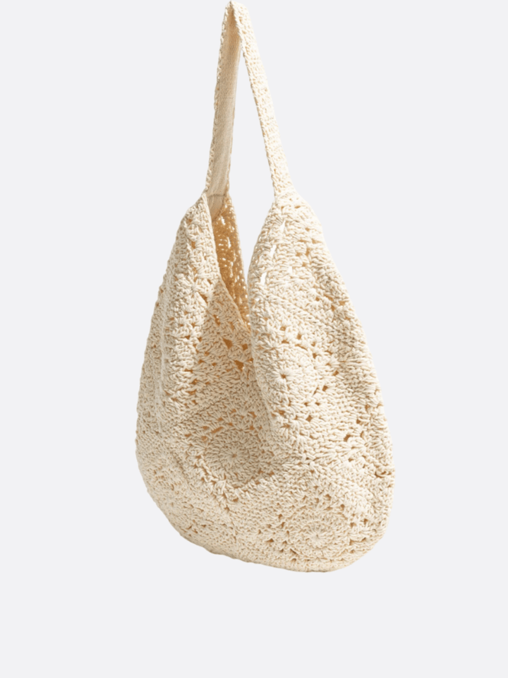 sac beige crochet