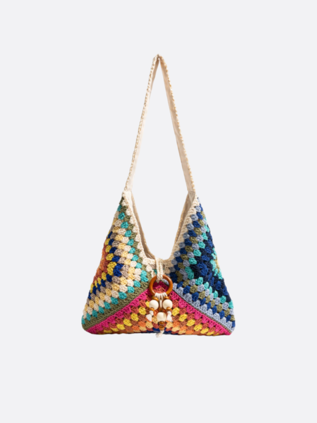 sac crochet fourre-tout multicolore