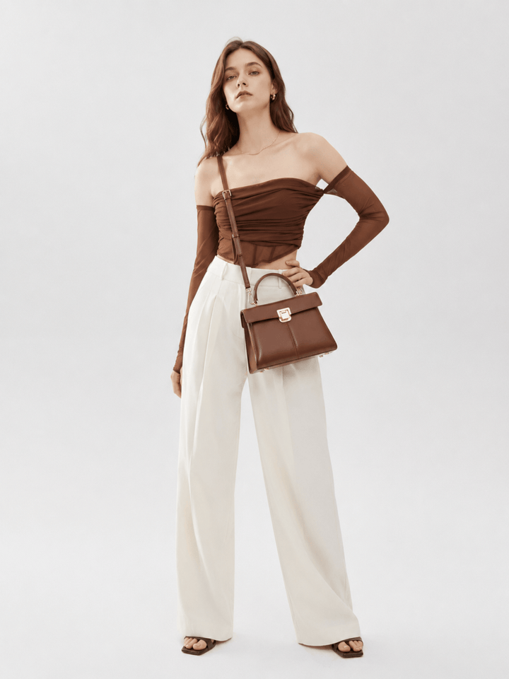 sac cuir trapèze bandoulière