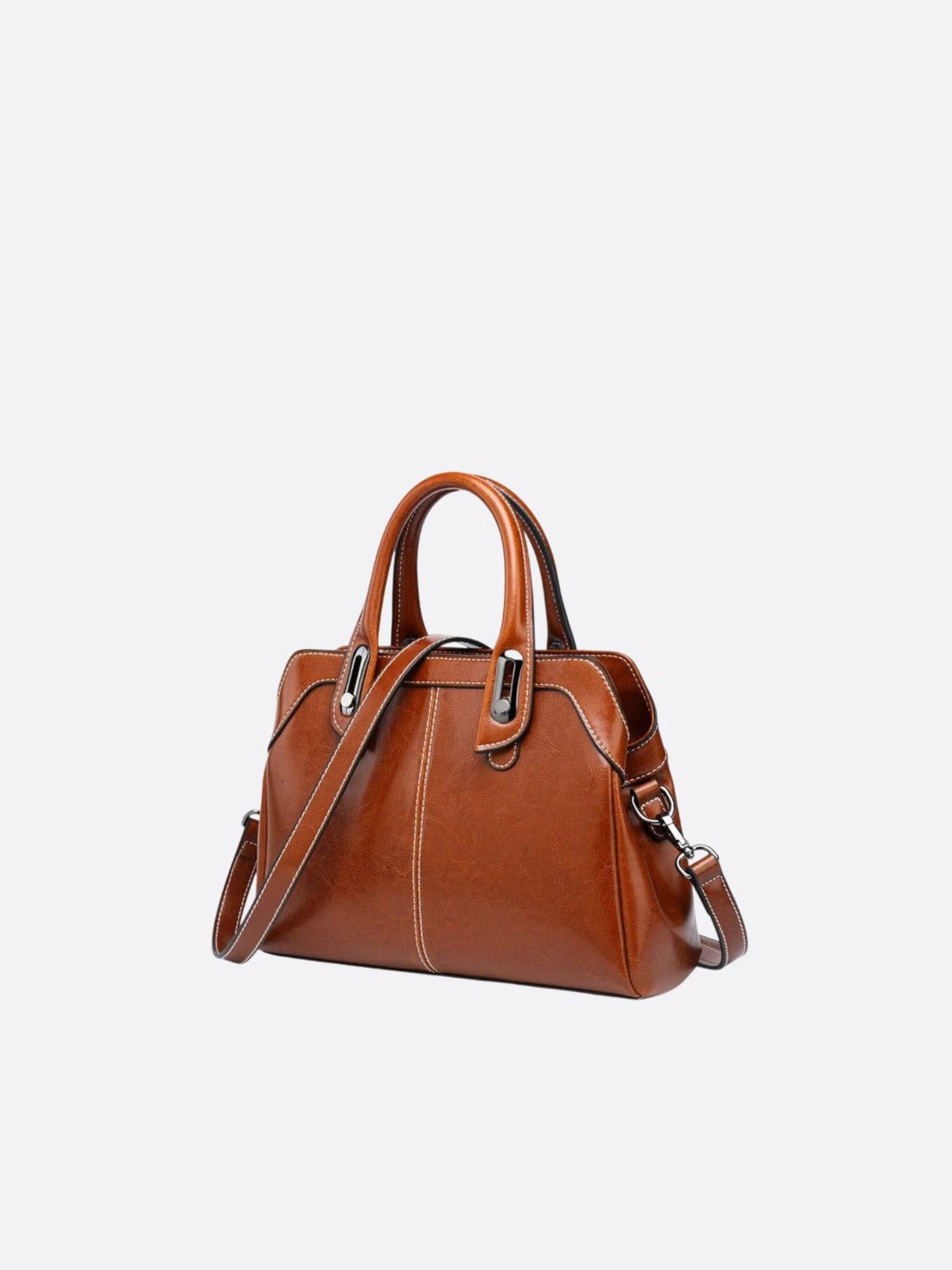 sac cuir vintage camel