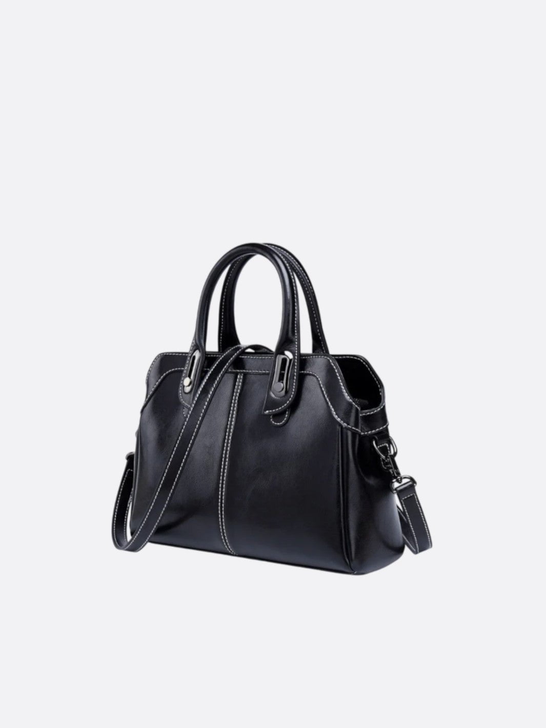 sac cuir vintage noir