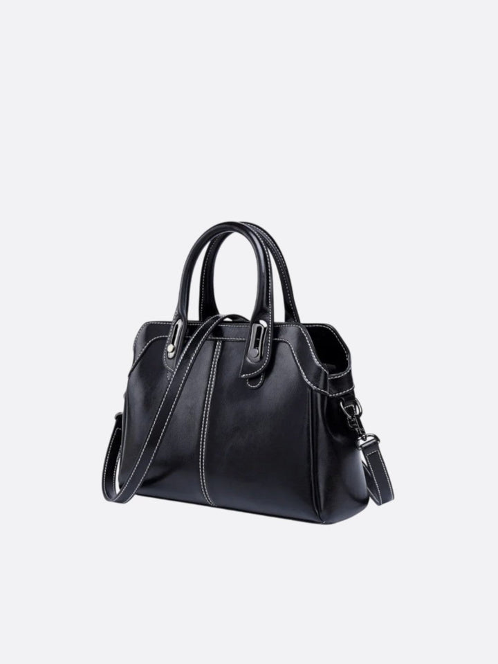 sac cuir vintage noir