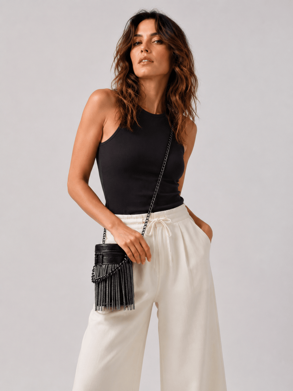 sac cylindrique cuir