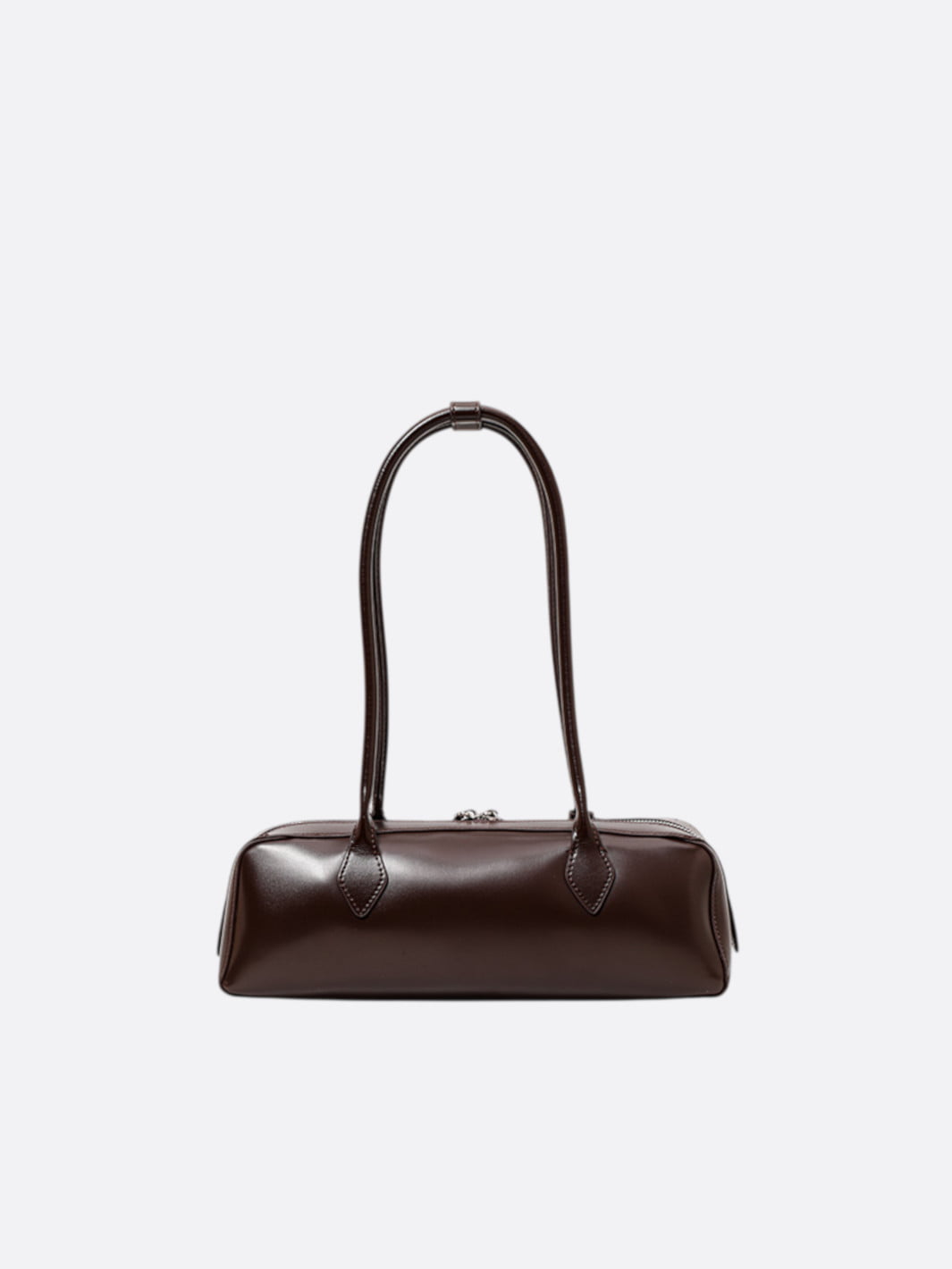 Elongated leather shoulder bag <br>Sésame