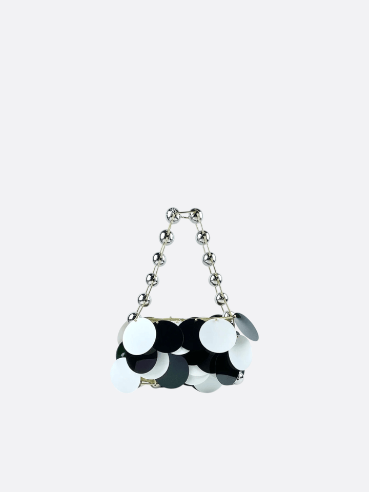 sac épaule soirée noir et blanc