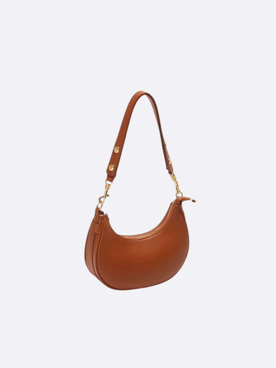 Sac demi-lune cuir marron clair