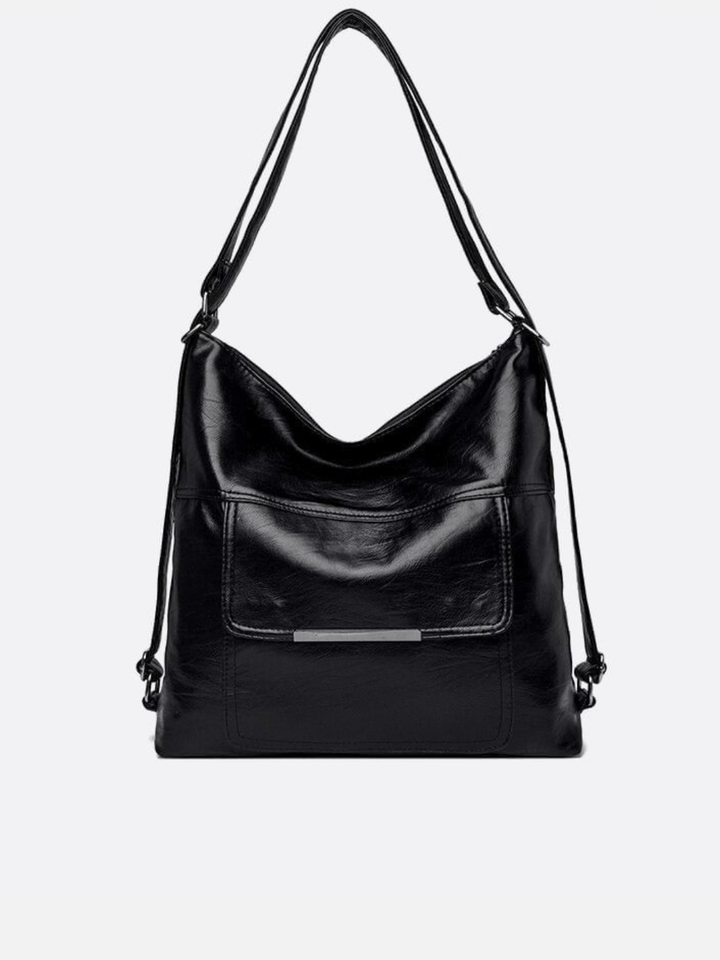 Sac d'épaule en cuir transformable en sac à dos