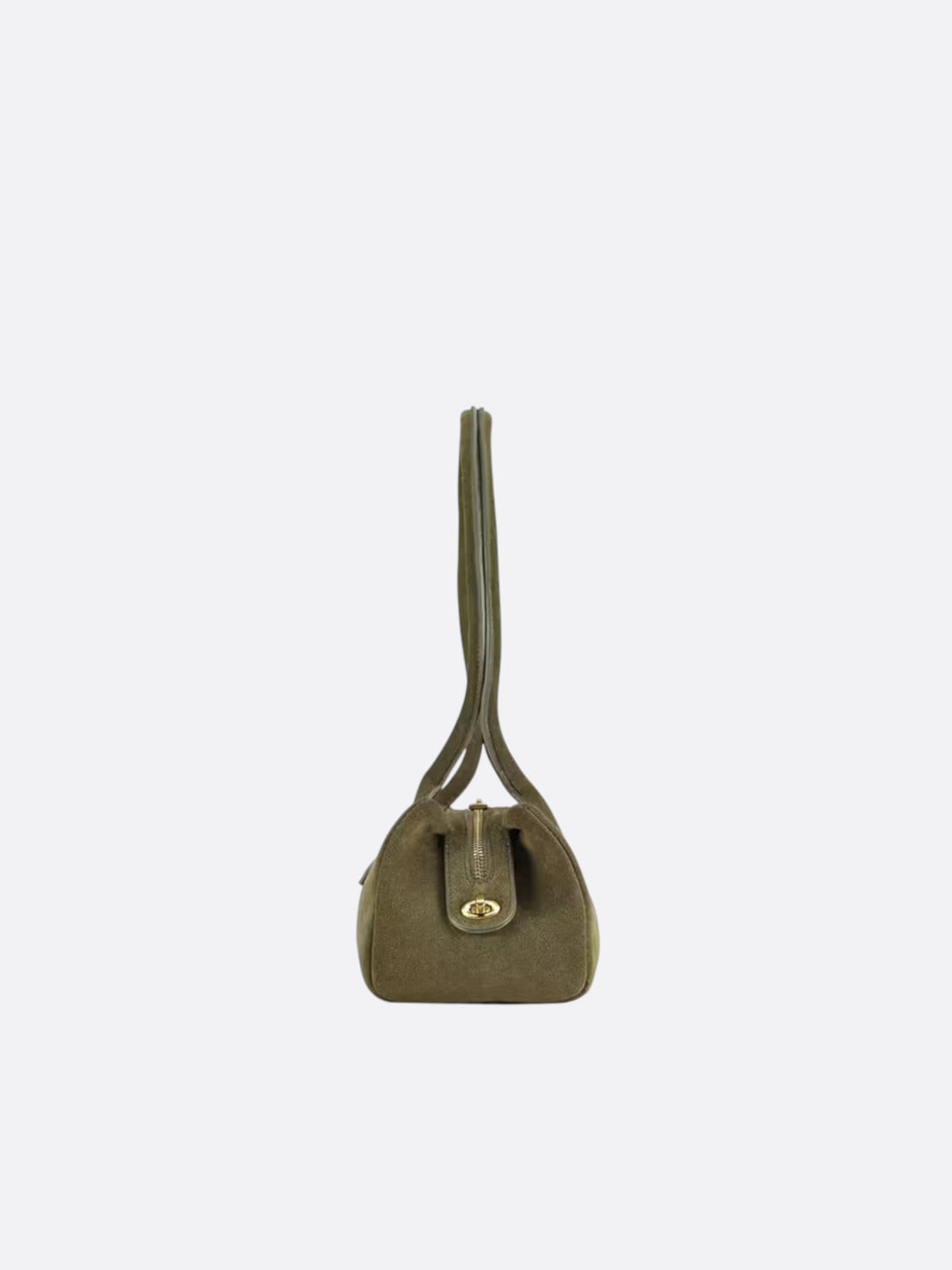 Sac d'épaule en daim vert <br>Grove