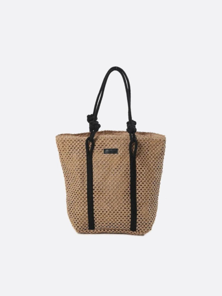 sac épaule paille beige