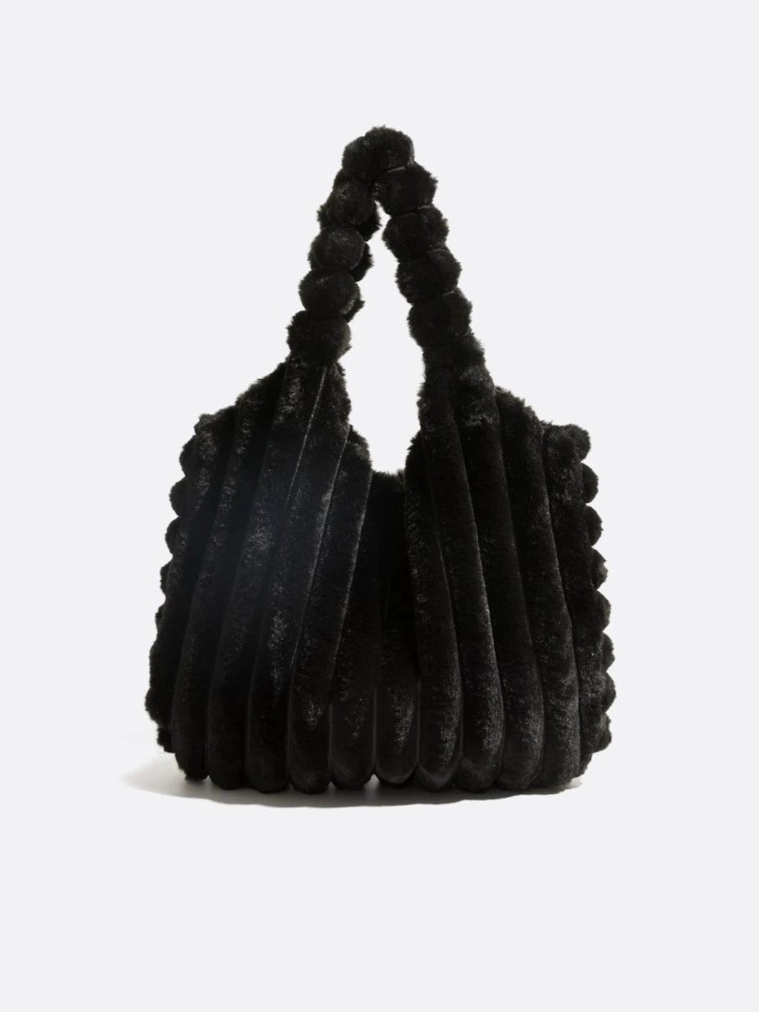 Sac d'épaule peluche noir