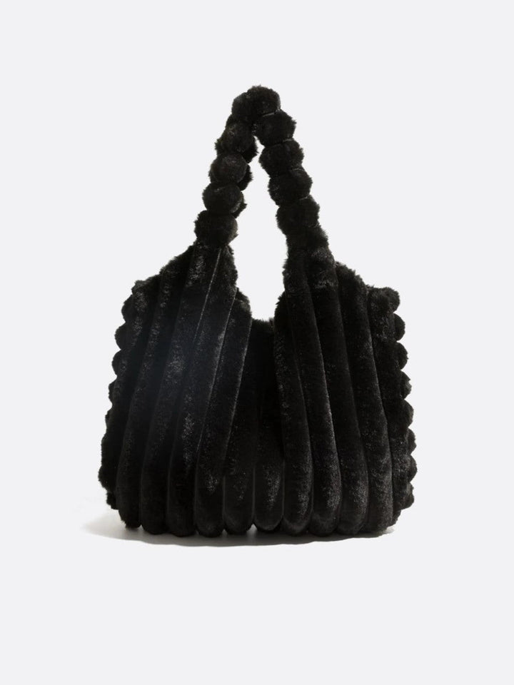 Sac d'épaule peluche noir