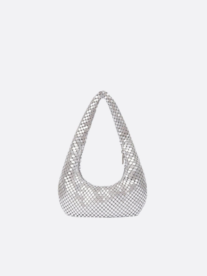 Sac épaule sequin argenté