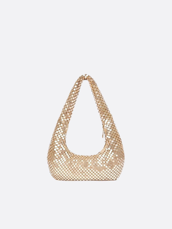 Sac épaule sequin doré