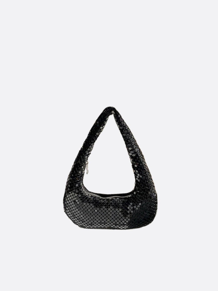 Sac épaule sequin noir