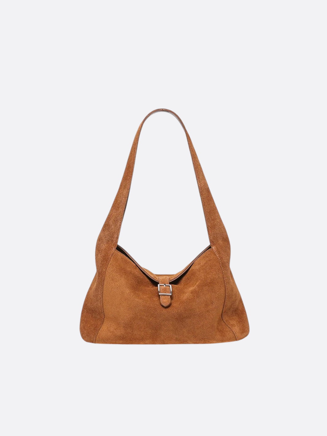 Sac daim porté épaule camel