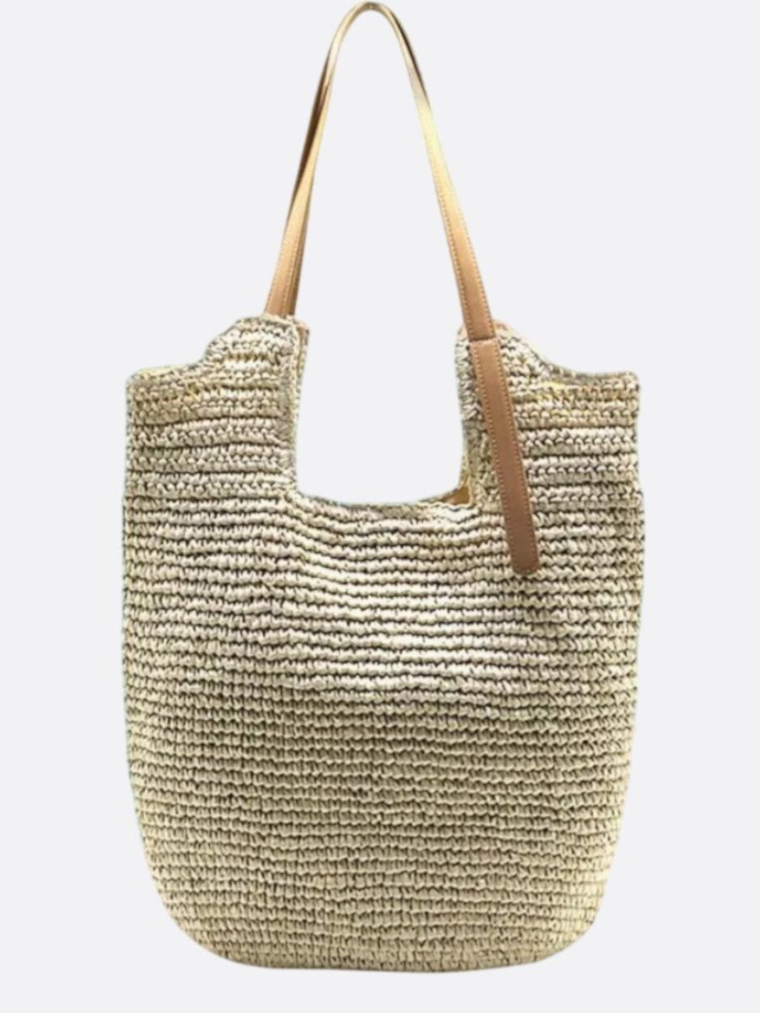 sac paille beige