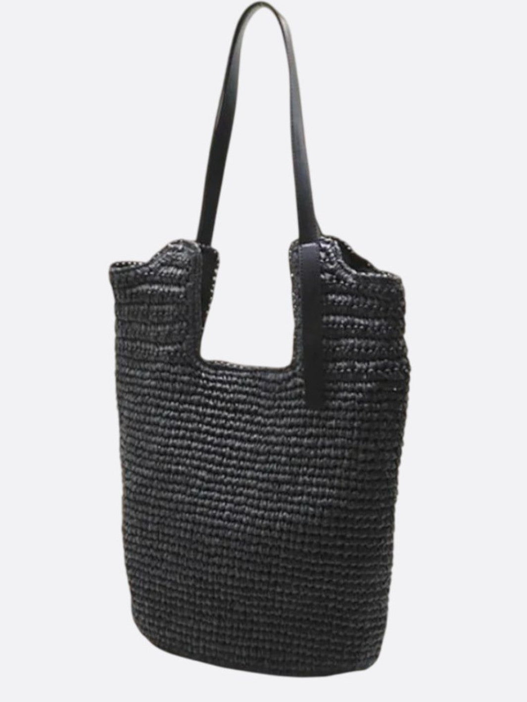 sac paille noir