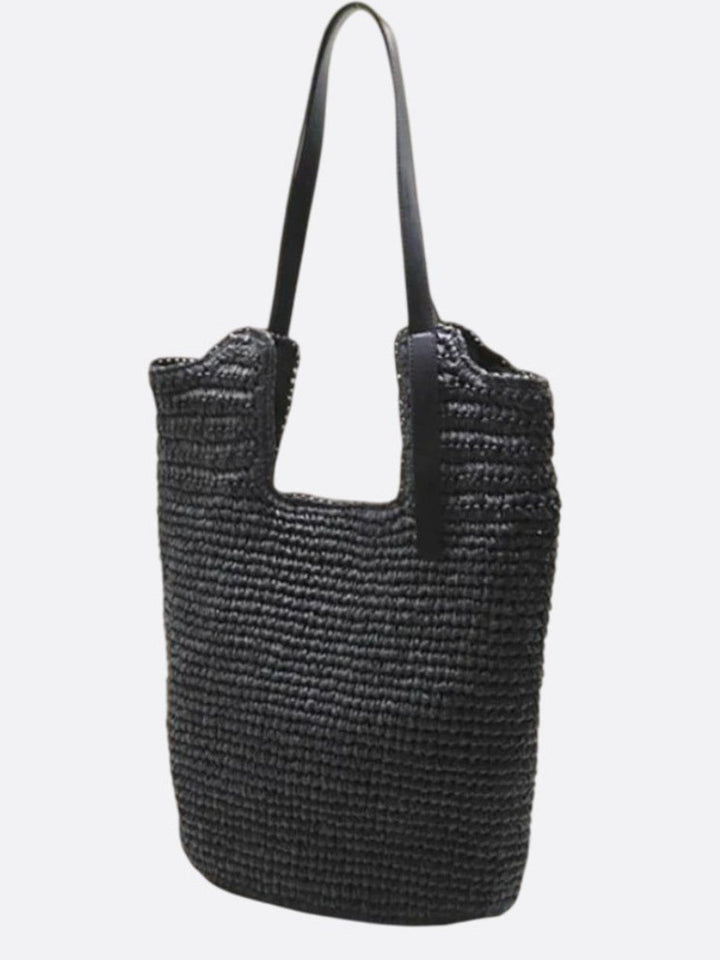 sac paille noir