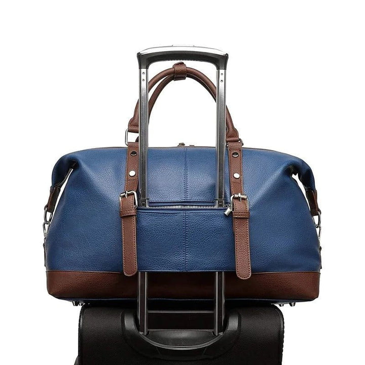 sac de voyage femme cuir bleu