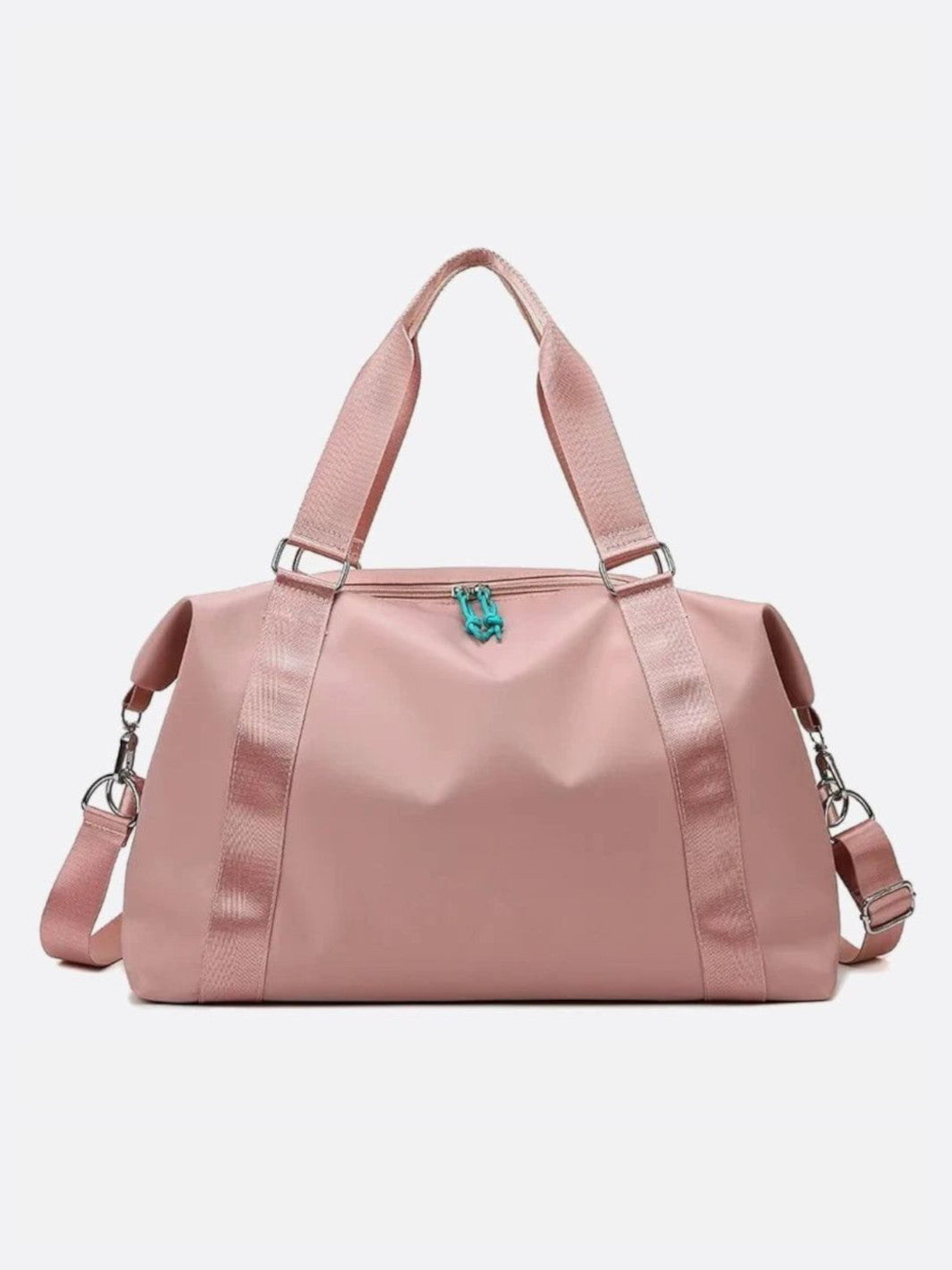 Sac de voyage toile imperméable rose pâle