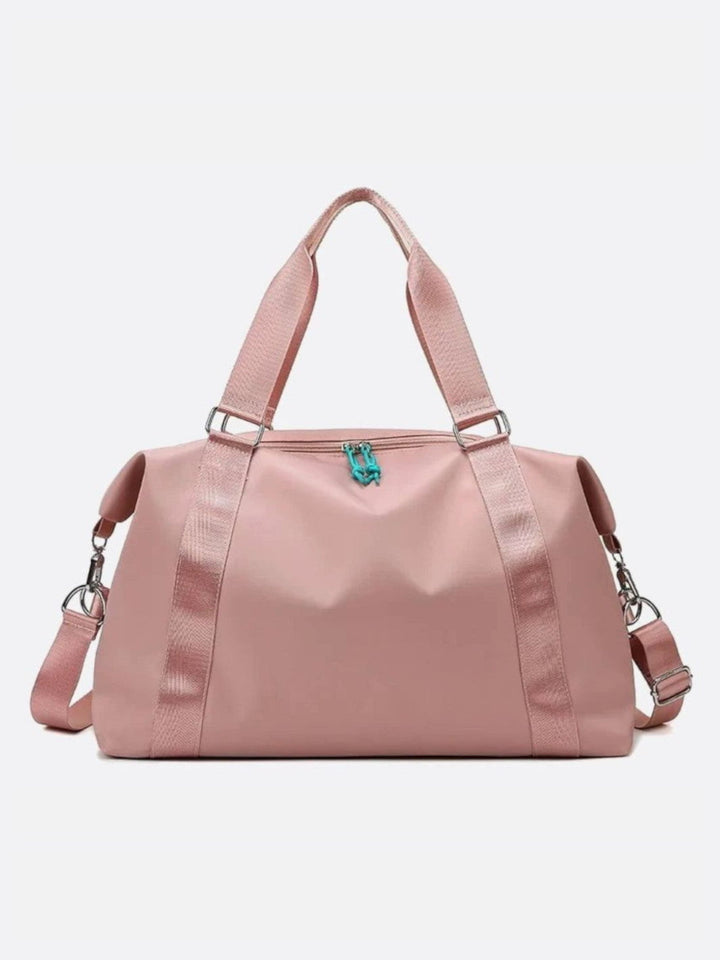 Sac de voyage toile imperméable rose pâle