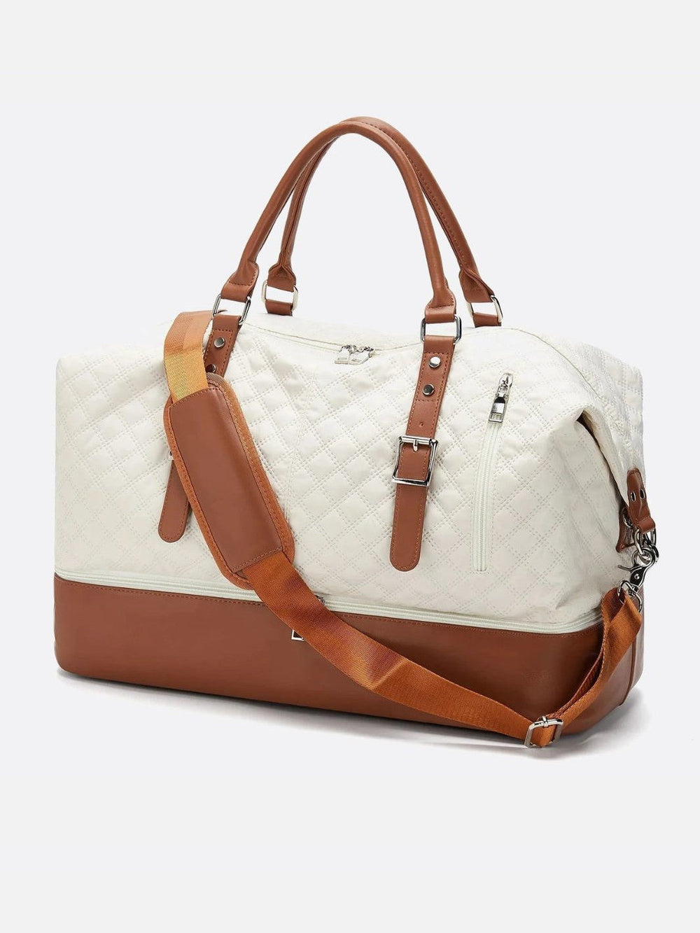 Sac de voyage matelassé blanc