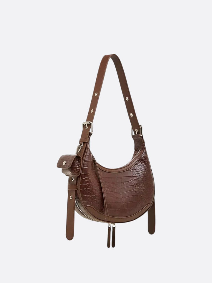 sac demi-lune croco