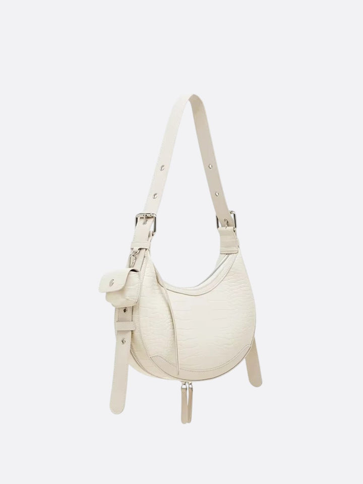 sac blanc croco