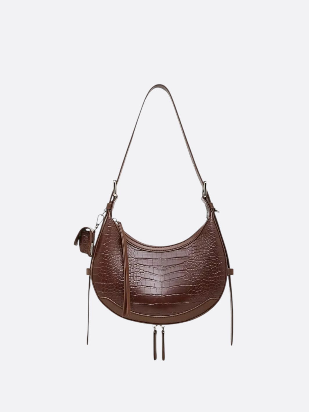 sac croco marron