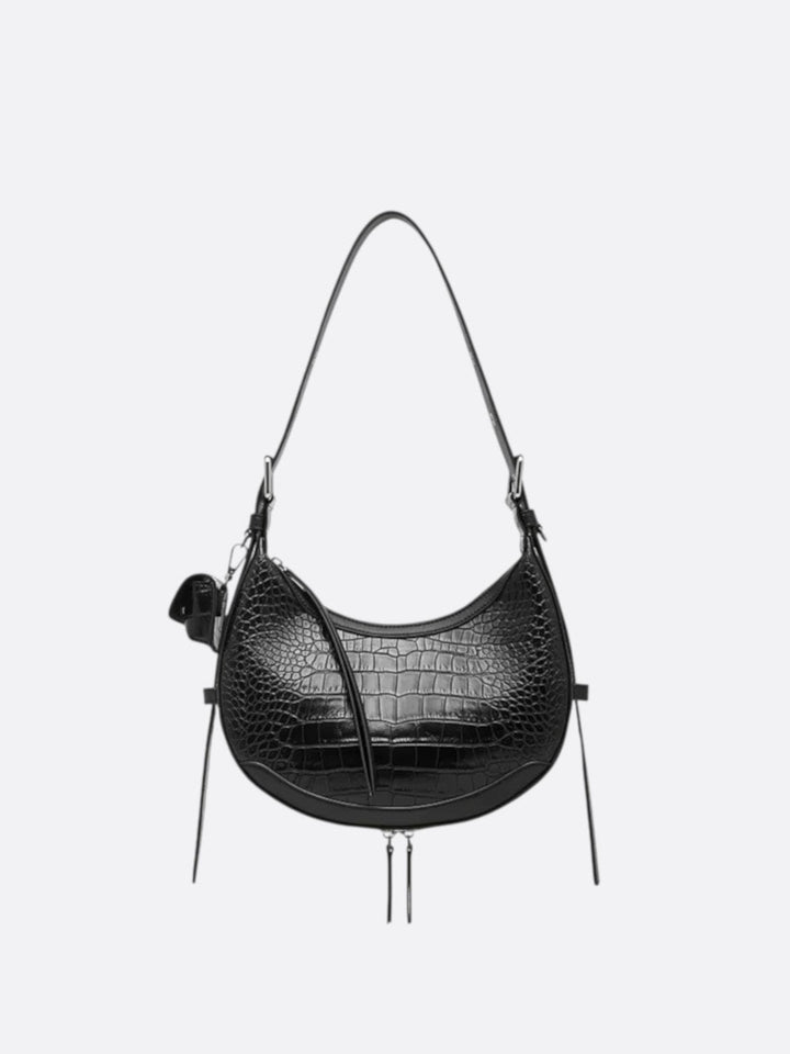sac croco noir
