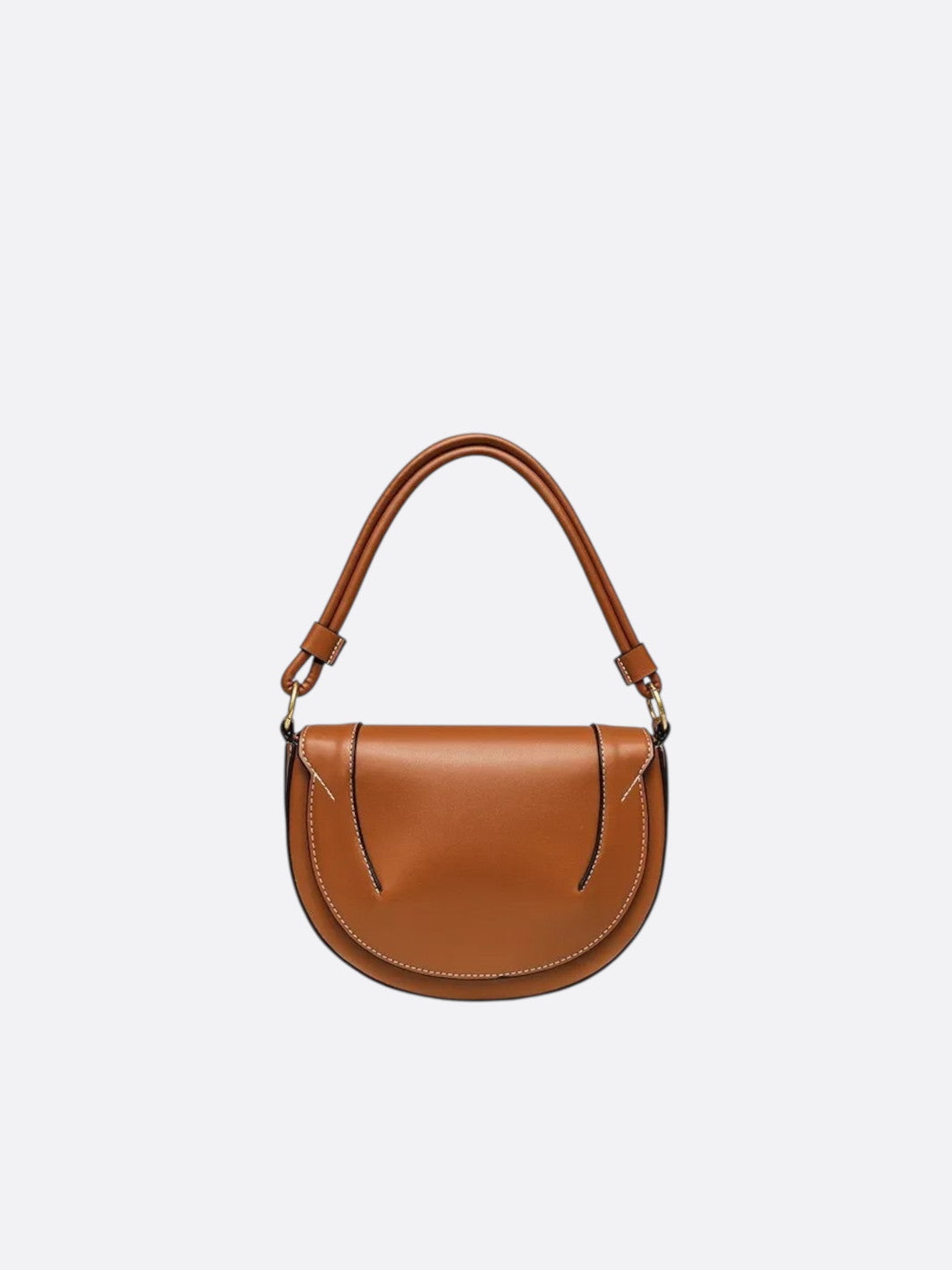 Sac demi-lune cuir camel