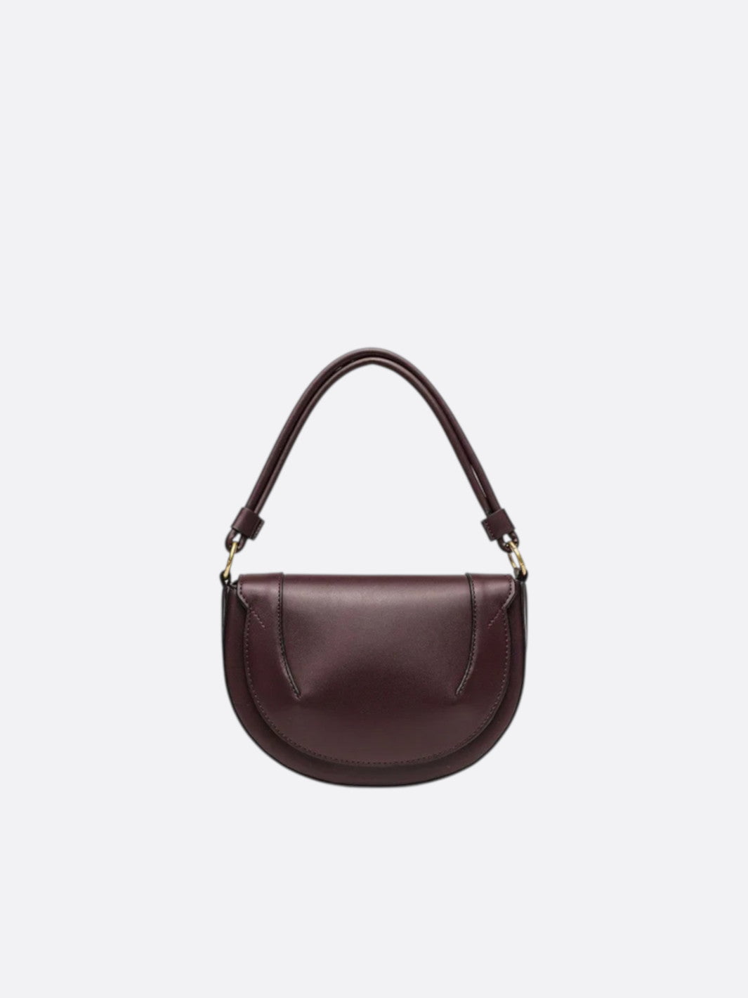 Sac demi-lune cuir marron foncé