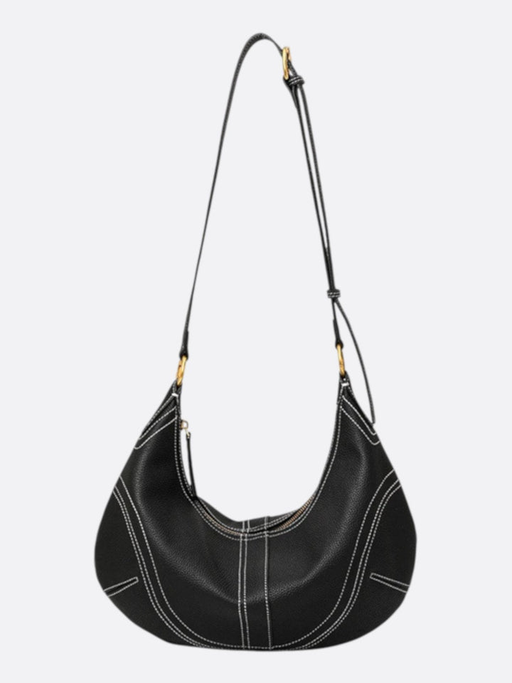 sac demi lune cuir bandoulière