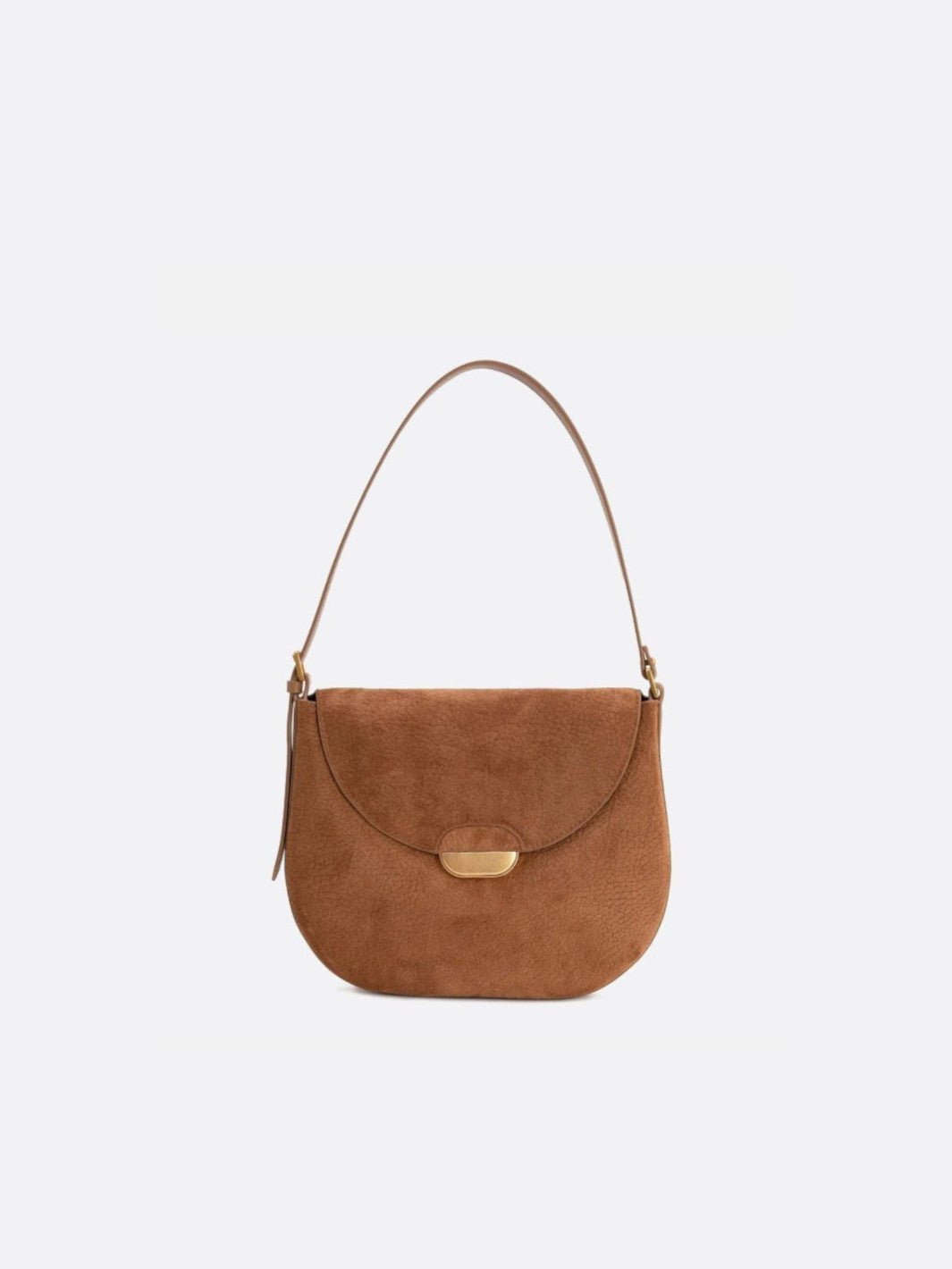 sac cuir porté épaule camel